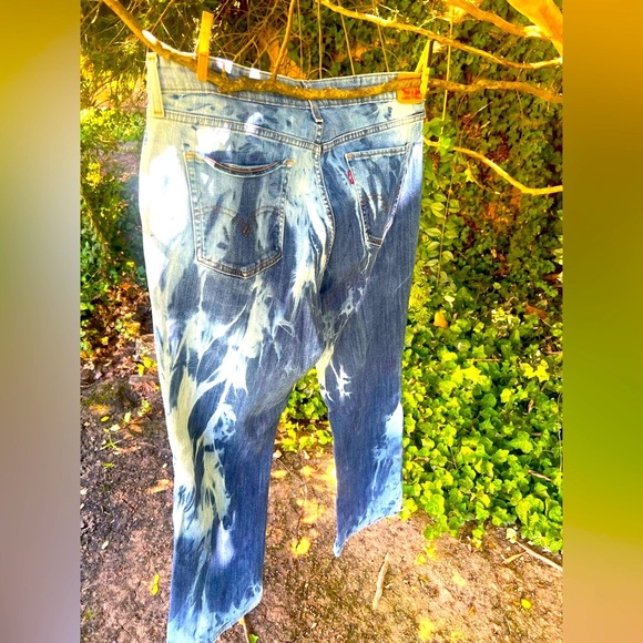 LEVIS- Trendy Blue Tie-Dye bootcut 👖Jeans - Picture 4 of 6